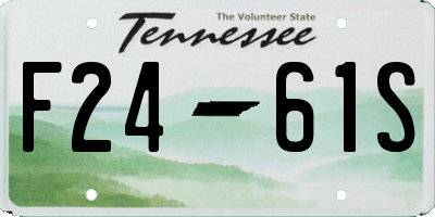 TN license plate F2461S