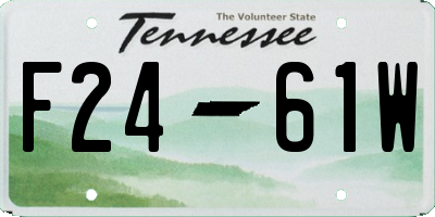 TN license plate F2461W
