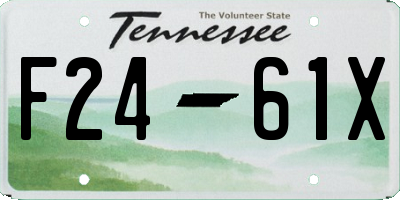 TN license plate F2461X