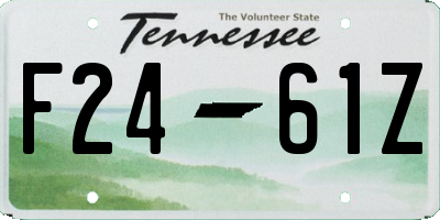 TN license plate F2461Z