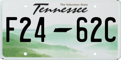 TN license plate F2462C