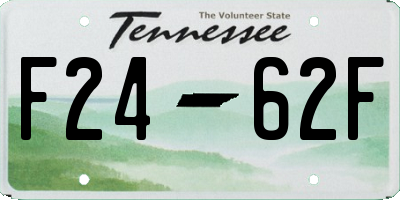 TN license plate F2462F