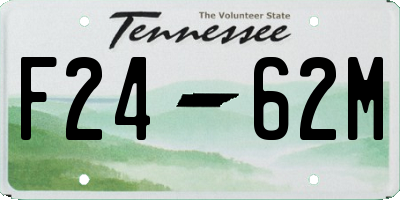 TN license plate F2462M