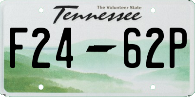 TN license plate F2462P