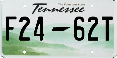 TN license plate F2462T
