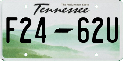 TN license plate F2462U
