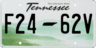 TN license plate F2462V