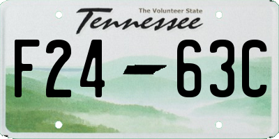 TN license plate F2463C