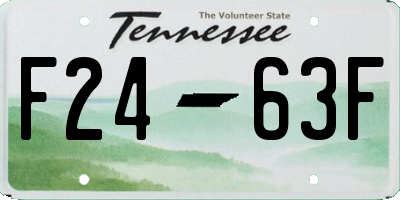 TN license plate F2463F
