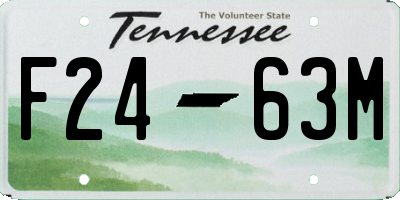 TN license plate F2463M