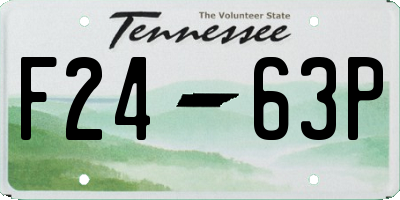 TN license plate F2463P