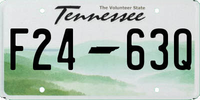 TN license plate F2463Q