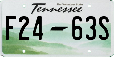 TN license plate F2463S