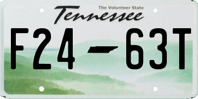 TN license plate F2463T