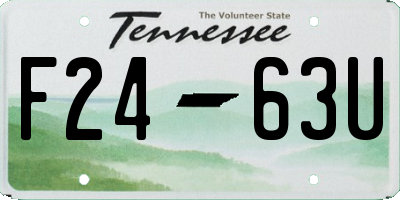 TN license plate F2463U