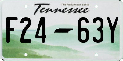 TN license plate F2463Y