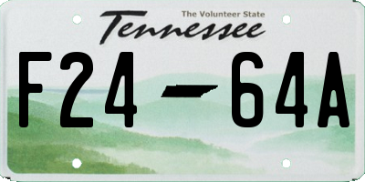 TN license plate F2464A