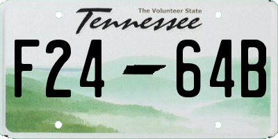 TN license plate F2464B