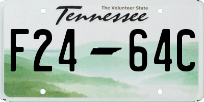 TN license plate F2464C