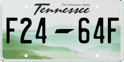 TN license plate F2464F