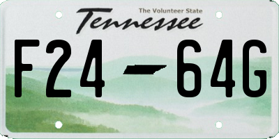 TN license plate F2464G