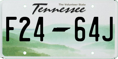 TN license plate F2464J