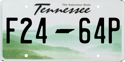 TN license plate F2464P