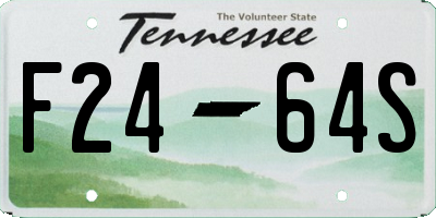 TN license plate F2464S