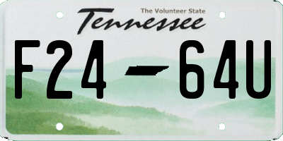 TN license plate F2464U
