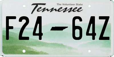 TN license plate F2464Z