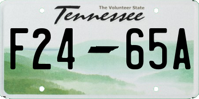 TN license plate F2465A