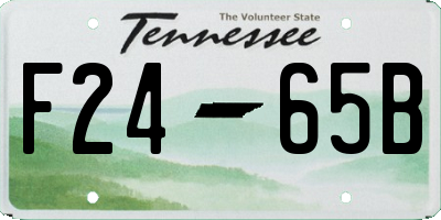 TN license plate F2465B