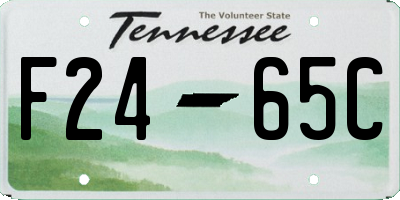 TN license plate F2465C