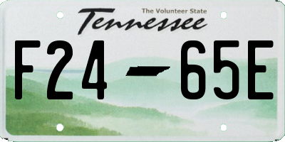 TN license plate F2465E
