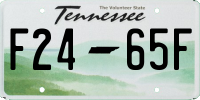 TN license plate F2465F