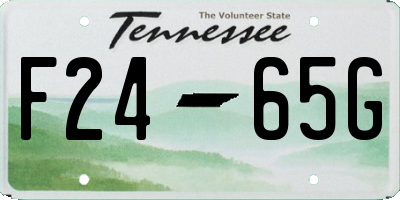 TN license plate F2465G