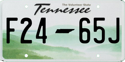 TN license plate F2465J