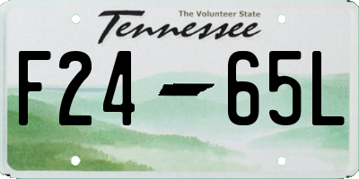 TN license plate F2465L