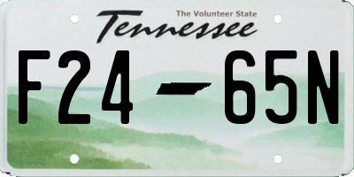 TN license plate F2465N