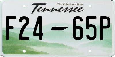 TN license plate F2465P