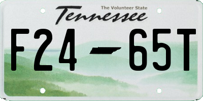 TN license plate F2465T