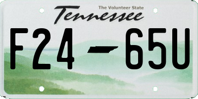 TN license plate F2465U