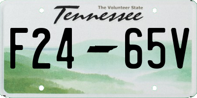 TN license plate F2465V