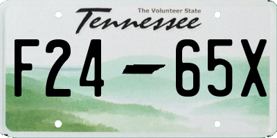 TN license plate F2465X