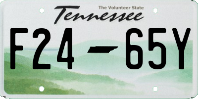 TN license plate F2465Y