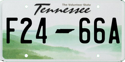 TN license plate F2466A