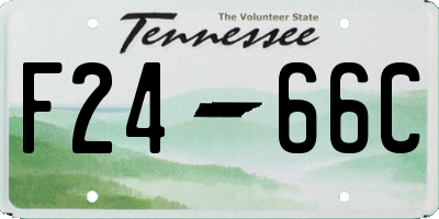 TN license plate F2466C