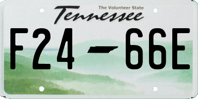 TN license plate F2466E