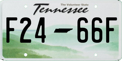 TN license plate F2466F