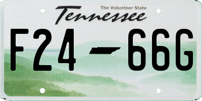 TN license plate F2466G